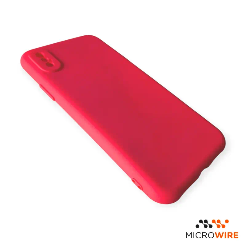 Funda de Silicona Sencilla Rosa iPhone X XS