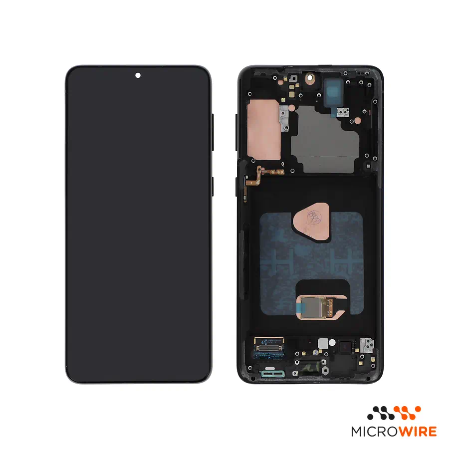 Pantalla OLED con Marco Samsung Galaxy S21 5G Negro Reconstruida