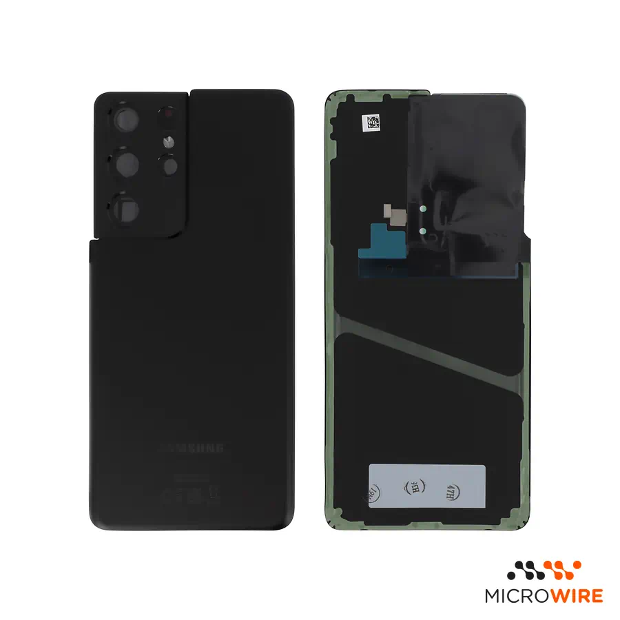 Tapa Trasera Galaxy S21 Ultra Negro Con Lente de Cámara