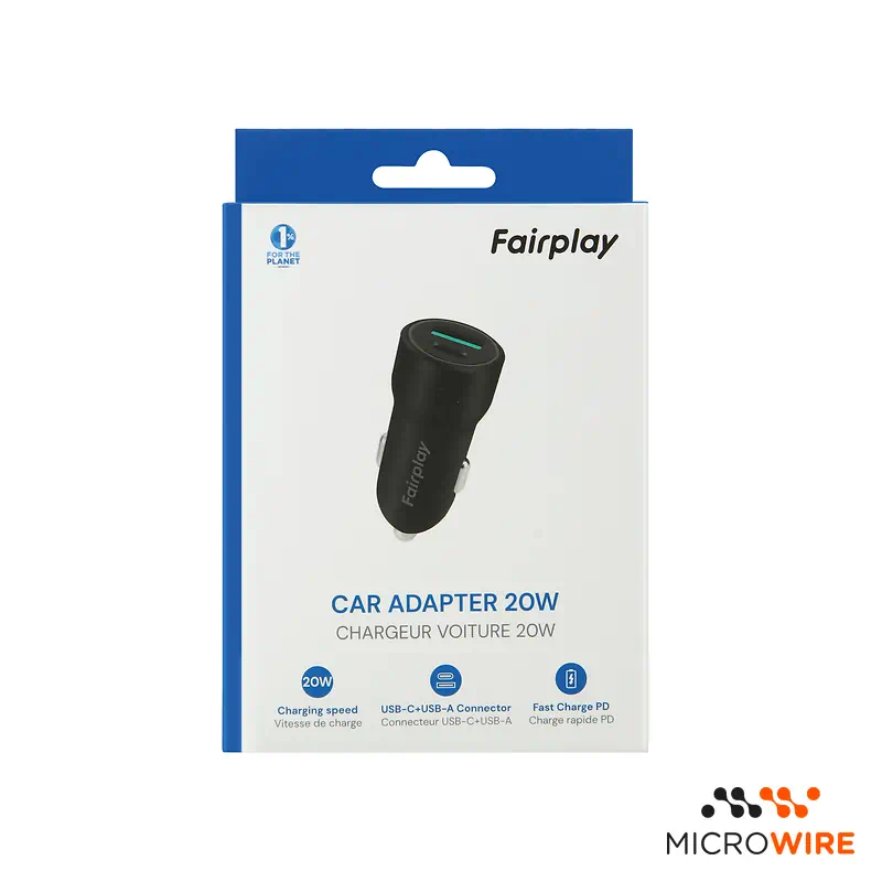 Cargador USB-C Negro 20W
